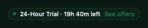 Markd.ly’s trial chip: 24-Hour Trial, 19h 40m left, See offers