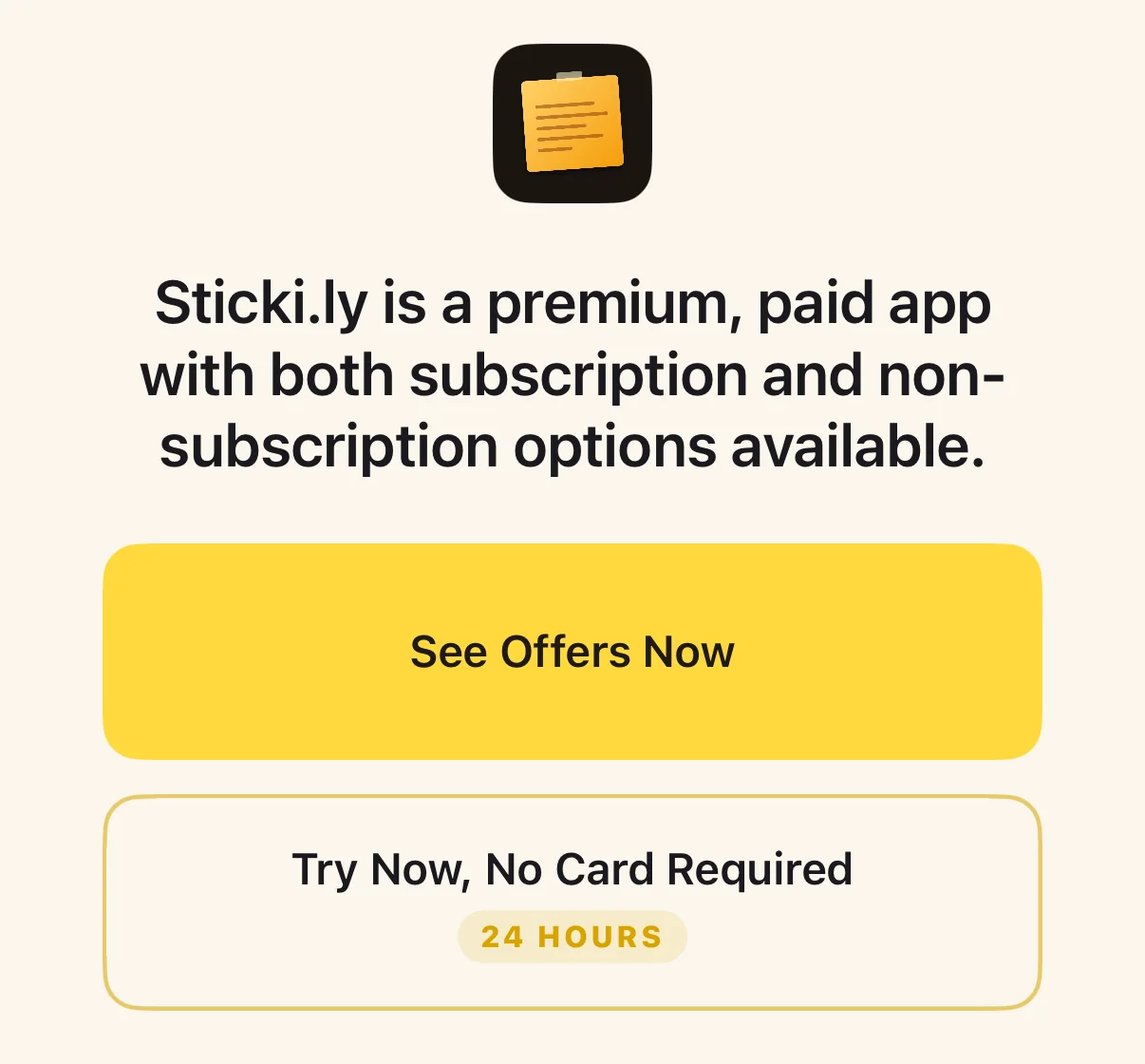 Sticki.ly’s Trial Options: See Offers Now, or Try Now, No Card Required, 24 hours.