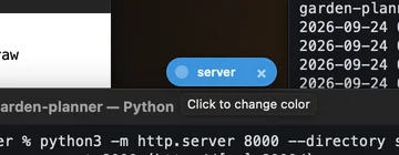 The pointer over a tag’s color dot, with the tooltip “Click to change color”.