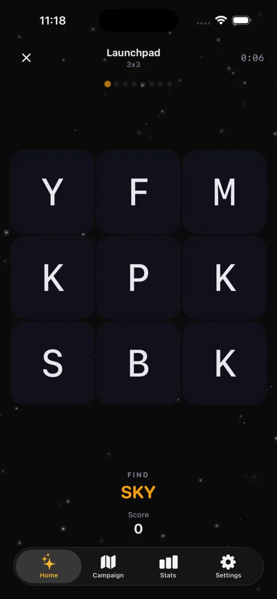 A 3×3 Launch puzzle