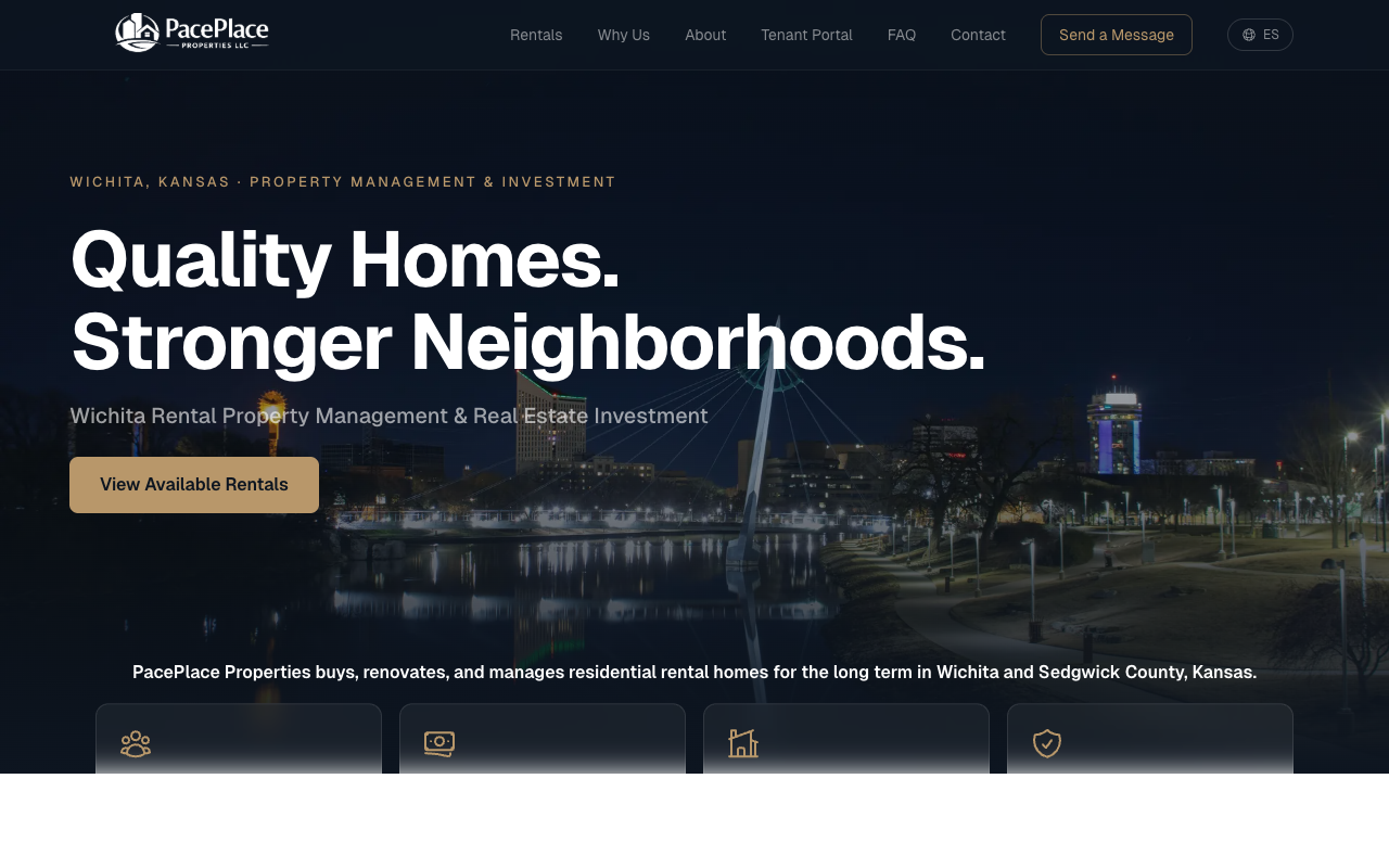 PacePlace Properties — client website